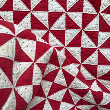 Load image into Gallery viewer, red “pinwheel” quilt