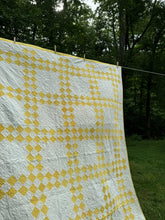 Load image into Gallery viewer, sunny yellow “irish chain” quilt