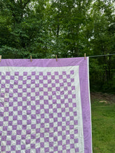 Load image into Gallery viewer, violet “postage stamp” quilt