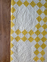 Load image into Gallery viewer, sunny yellow “irish chain” quilt