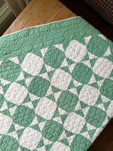Load image into Gallery viewer, “an envelope motif” green quilt