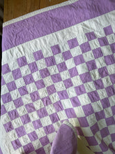 Load image into Gallery viewer, violet “postage stamp” quilt