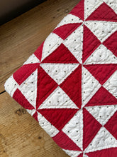 Load image into Gallery viewer, red “pinwheel” quilt