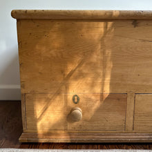 Load image into Gallery viewer, 19th century english pine chest