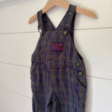 Load image into Gallery viewer, vintage gymboree plaid overalls - OS infant
