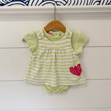 Load image into Gallery viewer, Vintage Little by Little Baby Girls Strawberry Set - Size 0-3 Months
