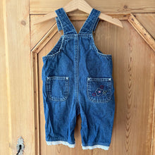 Load image into Gallery viewer, vintage sprockets denim overalls - 3-6m
