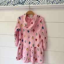 Load image into Gallery viewer, Hanna Andersson Floral Hooded Sweatshirt Dress - Size 5 Years
