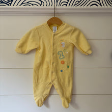 Load image into Gallery viewer, vintage carters yellow onesie - 8-12.5lbs
