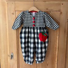 Load image into Gallery viewer, vintage buster brown gingham apple one piece- 12m
