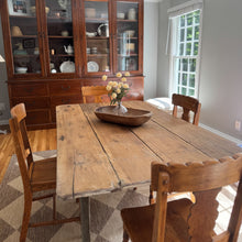 Load image into Gallery viewer, Rustic Antique Pine Tavern-Style Table
