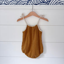 Load image into Gallery viewer, Rylee &amp; Cru Baby Mustard Terrycloth Romper - Size 12-18 Months
