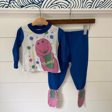 Load image into Gallery viewer, vintage 1992 barney pj set - 3t
