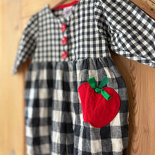 Load image into Gallery viewer, vintage buster brown gingham apple one piece- 12m
