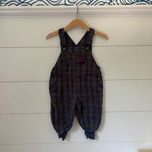 Load image into Gallery viewer, vintage gymboree plaid overalls - OS infant
