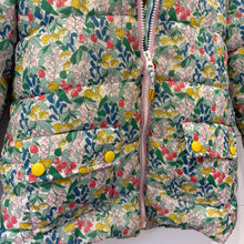 Load image into Gallery viewer, mini boden floral puffer coat - 9-10y
