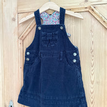 Load image into Gallery viewer, JoJo Maman Bebe Navy Corduroy Overall Dress - Size 18-24 Months / 2T
