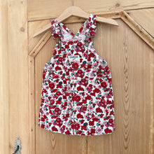 Load image into Gallery viewer, OshKosh B'Gosh Floral Corduroy Overall Dress - Size 12 Months
