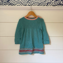 Load image into Gallery viewer, baby boden blue knit dress - 18-24m

