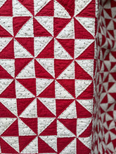 Load image into Gallery viewer, red “pinwheel” quilt
