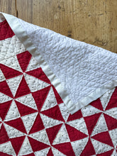 Load image into Gallery viewer, red “pinwheel” quilt
