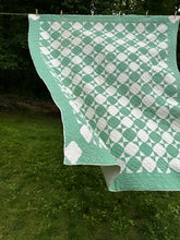 Load image into Gallery viewer, “an envelope motif” green quilt
