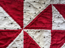 Load image into Gallery viewer, red “pinwheel” quilt
