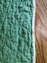 Load image into Gallery viewer, “an envelope motif” green quilt
