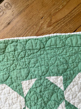 Load image into Gallery viewer, “an envelope motif” green quilt
