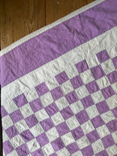 Load image into Gallery viewer, violet “postage stamp” quilt
