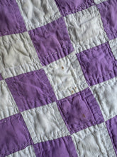 Load image into Gallery viewer, violet “postage stamp” quilt
