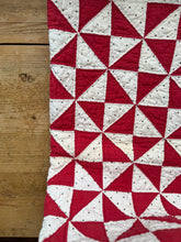 Load image into Gallery viewer, red “pinwheel” quilt
