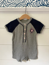 Load image into Gallery viewer, vintage first impressions baseball romper - 6-9 months
