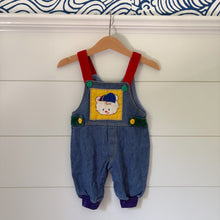 Load image into Gallery viewer, vintage y2k bear denim overalls 6-9m
