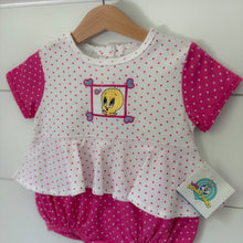 Load image into Gallery viewer, rare vintage 1999 tweety bird romper 6-9m
