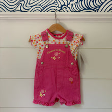 Load image into Gallery viewer, vintage mayfair co floral overall set 0-3m
