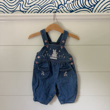 Load image into Gallery viewer, vintage little wonders denim overalls 3-6m
