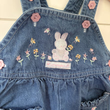 Load image into Gallery viewer, vintage little wonders denim overalls 3-6m
