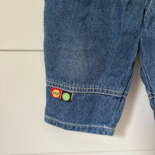 Load image into Gallery viewer, vintage happy kids blue denim capris 6-9m
