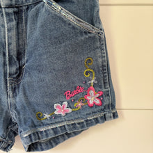 Load image into Gallery viewer, vintage barbie denim shorts 6 girls
