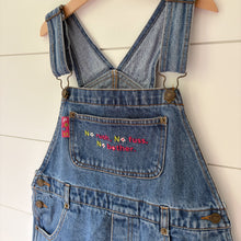 Load image into Gallery viewer, vintage winnie the pooh denim overalls - 12 girls
