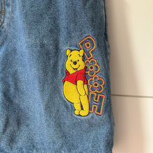 Load image into Gallery viewer, vintage winnie the pooh denim overalls - 12 girls

