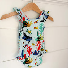 Load image into Gallery viewer, Hanna Andersson Marine Animal Girl's One-Piece Swimsuit - 3-6 mos
