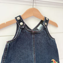 Load image into Gallery viewer, Hanna Andersson Baby Girls Denim Tropical Bird Dress - Size 6-9 Months
