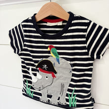 Load image into Gallery viewer, JoJo Maman Bebe Baby Boys Applique Rhino T-Shirt - Size 6-12 Months
