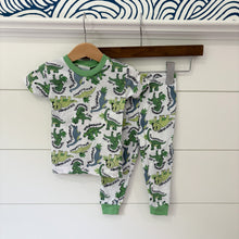 Load image into Gallery viewer, Vintage Mon Petit Boys Dinosaur Pajama Set - Size 2T
