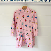Load image into Gallery viewer, Hanna Andersson Floral Hooded Sweatshirt Dress - Size 5 Years
