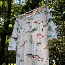 Load image into Gallery viewer, Caden Lane Bamboo Fishing Footed Pajamas - Size 3-6 Months
